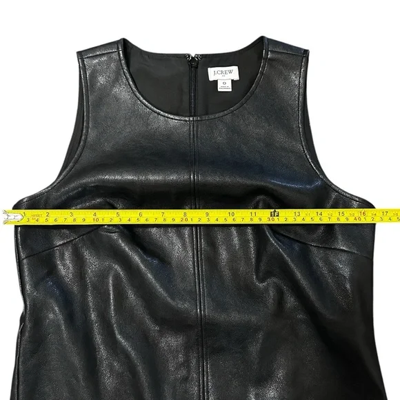 J.Crew Factory Faux-Leather Shift Dress - Picture 4 of 8